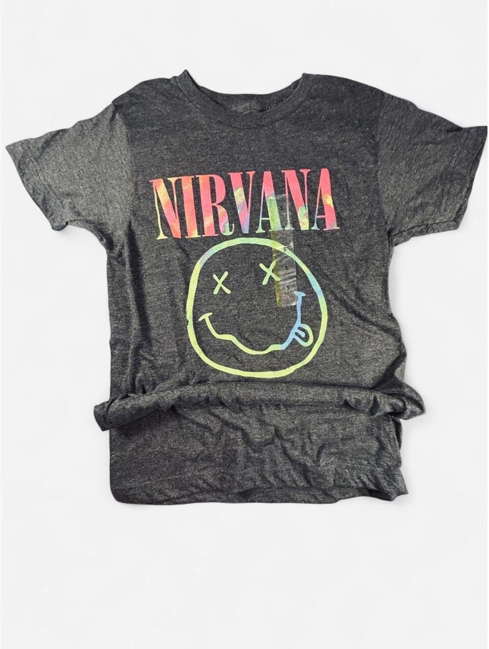 Women's Grey and Black Tshirt